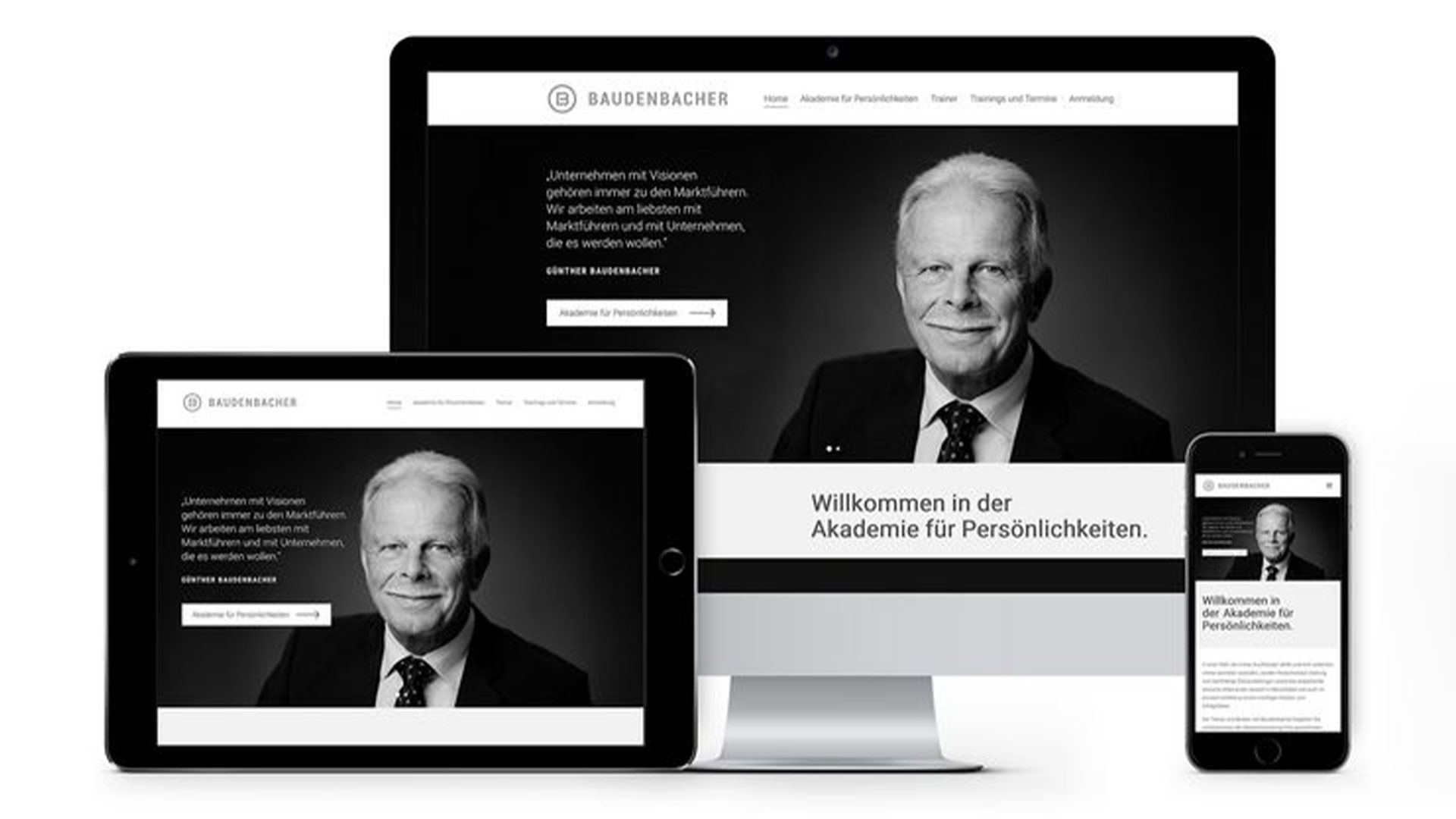 Neue Markenstruktur und neue Website für die Management-Trainer von Baudenbacher